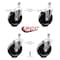 Service Caster 5 Inch Phenolic Wheel Swivel 1/2 Inch Threaded Stem Caster Total Lock Brake, 2PK SCC-TSTTL20S514-PHS-121315-2-S-2 - alternate 1